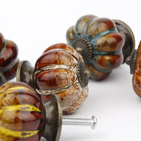 Bouton de Meuble en Céramique Forme Citrouille, Effet Léopard, 40 mm, vue 4