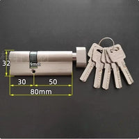 Cylindre de Porte à Bouton Asymétrique, Laiton, 50 à 100 mm, vue 11