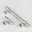 Poignée de Meuble en T en Inox Brossé, Lot de 5, Entraxe 128 ou 160 mm