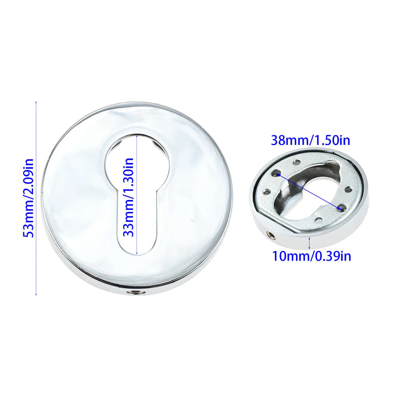 Rosace Cache Entrée de Clé Ronde 53 mm ou Ovale, Cylindre Européen, vue 14