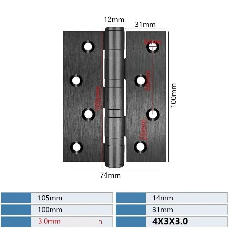 Paumelle de Porte à Roulements en Inox, Fermeture Silencieuse, 100 x 75 mm, vue 8
