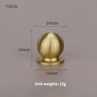 Bouton de Meuble Boule en Laiton Brossé, Diamètre 12 à 25 mm, vue 13