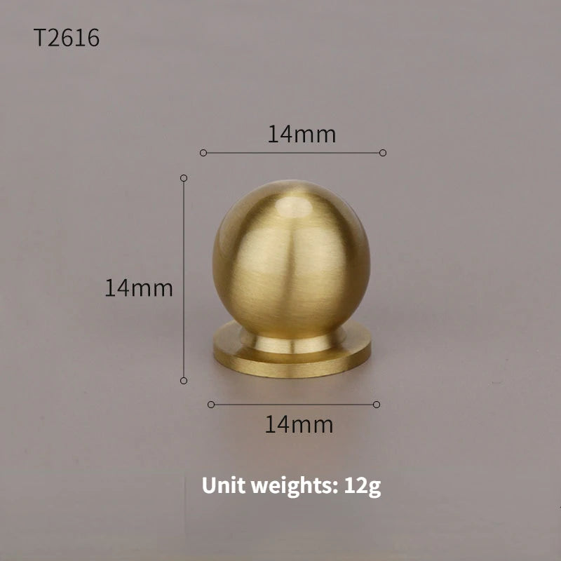Bouton de Meuble Boule en Laiton Brossé, Diamètre 12 à 25 mm, vue 13