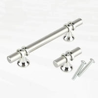 Poignée de Meuble en T en Inox Brossé, Lot de 5, Entraxe 128 ou 160 mm, vue 2