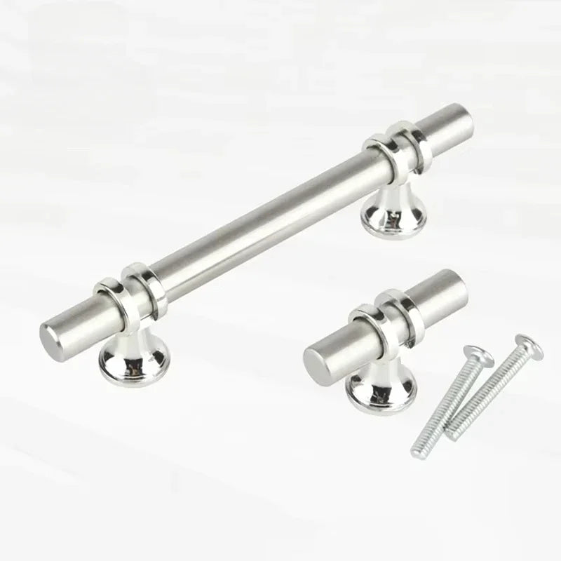 Poignée de Meuble en T en Inox Brossé, Lot de 5, Entraxe 128 ou 160 mm, vue 2