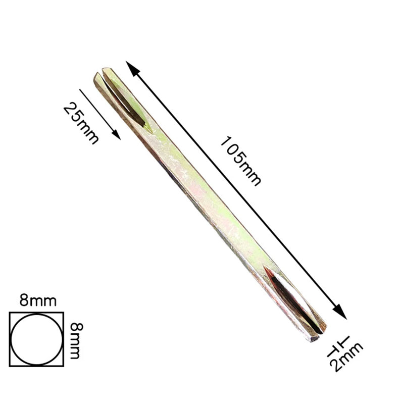 Carré de Poignée de Porte 8 x 8 mm Fendu aux Deux Bouts, de 85 à 130 mm, vue 10