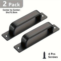 Lot de 2 Poignées de Tirage Aluminium Noir Mat, Entraxe 128 ou 160 mm, vue 7