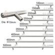 Poignée de Meuble Barre en T en Inox Argent, Entraxe 64 à 320 mm