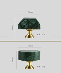 Bouton de Meuble en Marbre sur Socle Laiton, 5 Formes, vue 4