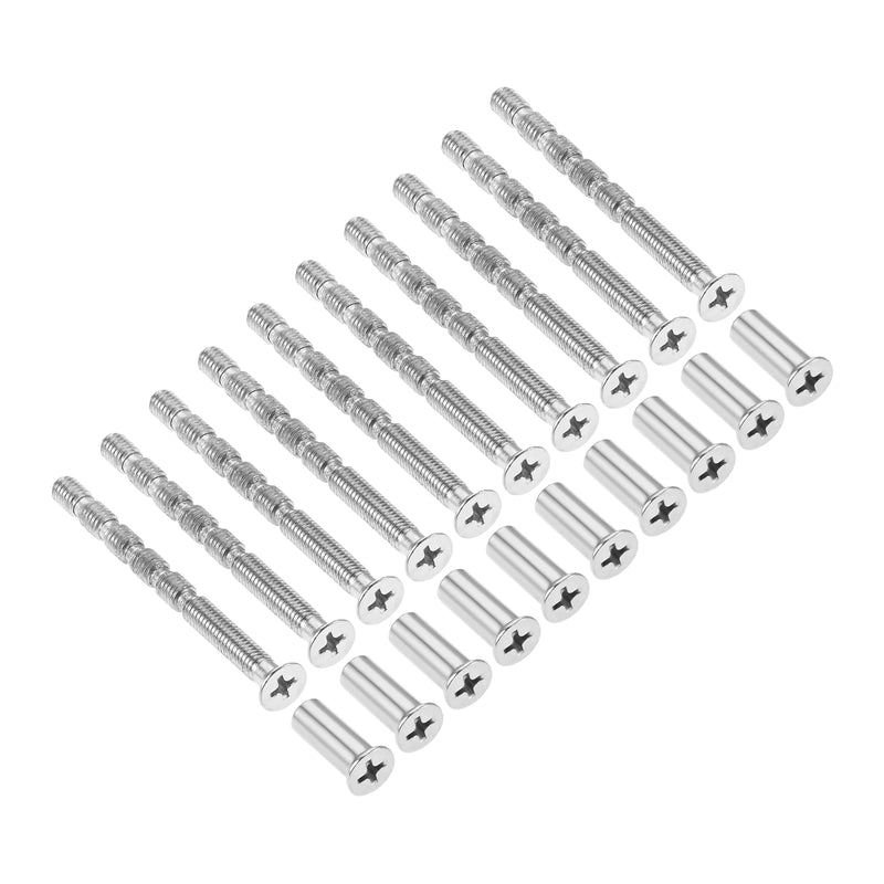 Vis de Poignée de Porte M5 x 60 mm à Manchon, Lot de 10 Jeux, Tête Fraisée, vue 4