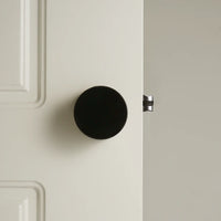Bouton de Porte Rond Moleté en Laiton, Noir ou Doré, avec Condamnation