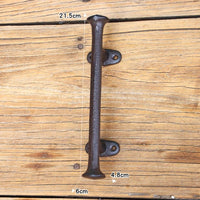 Poignée de Tirage en Fonte Aspect Rouille pour Porte de Grange, vue 7
