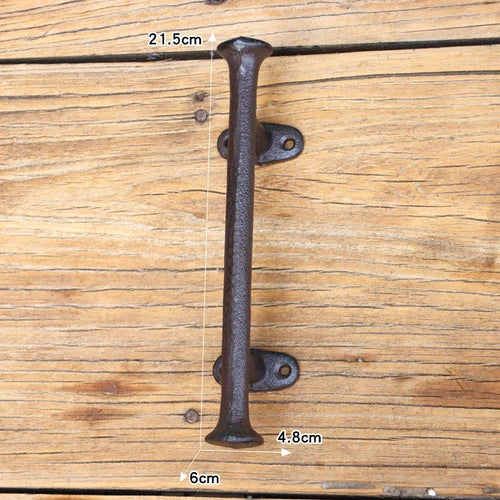 Poignée de Tirage en Fonte Aspect Rouille pour Porte de Grange, vue 7