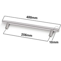 Poignée de Cuisine Barre en T Inox Noire ou Argent, 64 à 320 mm, vue 20