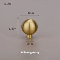 Bouton de Meuble Boule en Laiton Brossé, Diamètre 12 à 25 mm, vue 20