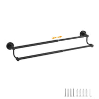 Porte-Serviettes Mural Télescopique Double Barre en Inox, 4 Finitions, vue 9