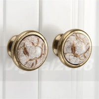 Bouton de Meuble Antique en Céramique Marbrée, 32 ou 37 mm, vue 8