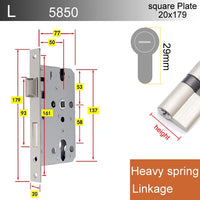 Serrure Encastrable à Larder pour Cylindre, Entraxe 58 mm, Axe 40 à 50 mm, vue 17
