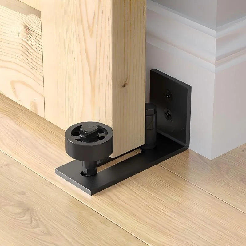 Guide de Sol Réglable Noir pour Porte Coulissante Grange, avec Visserie, vue 2