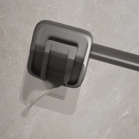 Porte-Serviettes Mural Sans Perçage en Aluminium Noir, Barre de 50 cm, vue 3