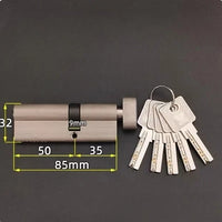 Cylindre de Porte à Bouton Asymétrique, Laiton, 50 à 100 mm, vue 15