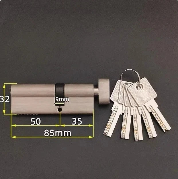 Cylindre de Porte à Bouton Asymétrique, Laiton, 50 à 100 mm, vue 15