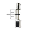 Serrure Connectée à Clavier et Badge, Cylindre 40/40 mm, Argenté