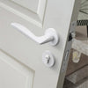 Poignée de porte blanche design avec serrure moderne en aluminium