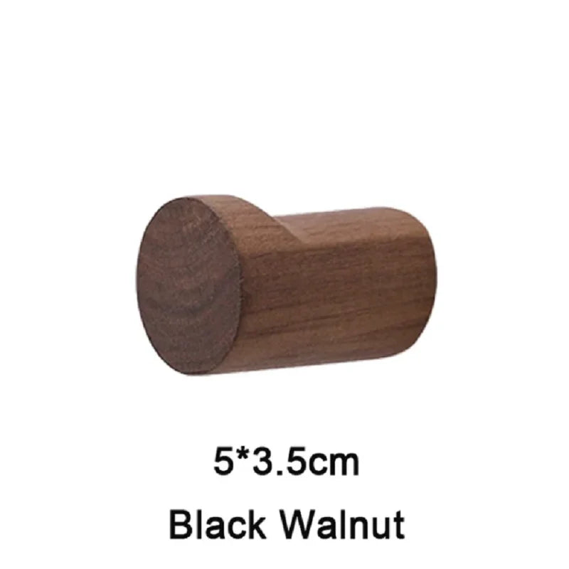 Patère Murale en Bois de Noyer ou Hêtre, Pose avec ou sans Perçage, 5 cm, vue 6