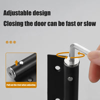 Ferme-Porte Silencieux à Bras Réglable en Inox, 150 x 37 mm, Noir ou Argent, vue 6