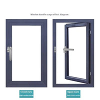 Poignée de Fenêtre Aluminium Noir, Blanc ou Gris Foncé, Gauche ou Droite, vue 5