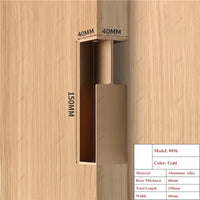 Poignée Cuvette Encastrée pour Porte Coulissante, Aluminium Noir, Blanc, Gris ou Doré, vue 13