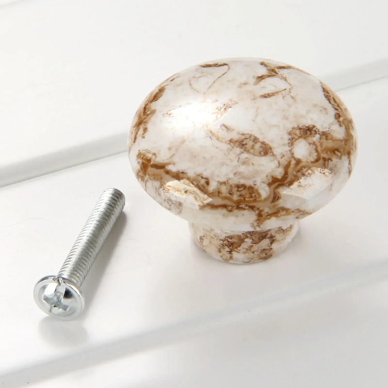 Bouton de Meuble Antique en Céramique Marbrée, 32 ou 37 mm, vue 3