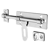 Targette Verrou Inox Brossé avec Moraillon pour Cadenas, Platine 70 x 22 mm, vue 3