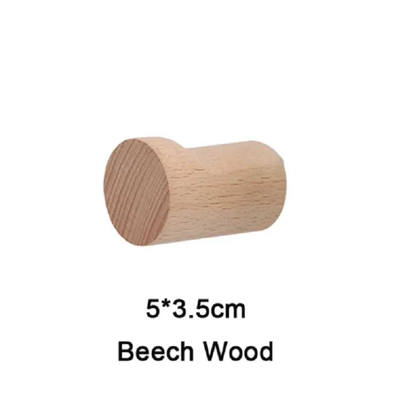 Patère Murale en Bois de Noyer ou Hêtre, Pose avec ou sans Perçage, 5 cm, vue 7