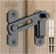 Lot de 2 Verrous Pivotants Noirs pour Porte Coulissante, Grange ou Placard