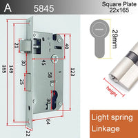 Serrure Encastrable à Larder pour Cylindre, Entraxe 58 mm, Axe 40 à 50 mm, vue 16