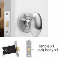Bouton de Porte Œuf en Zamak sur Rosace Ronde, Seul ou avec Loquet, vue 10