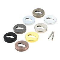 Rosace de Porte pour Cylindre Européen en Zamak, Ronde 53 mm, 8 Finitions