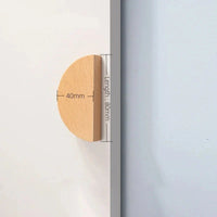 Poignée de Meuble Demi-Lune en Bois Clair, 80 à 200 mm, et Bouton Rond, vue 3