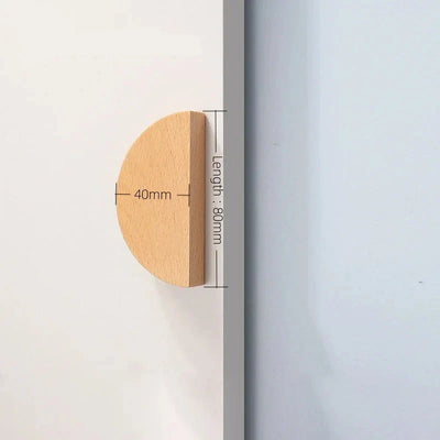 Bouton de Meuble en Bois de Chêne Classique pour Tiroirs
