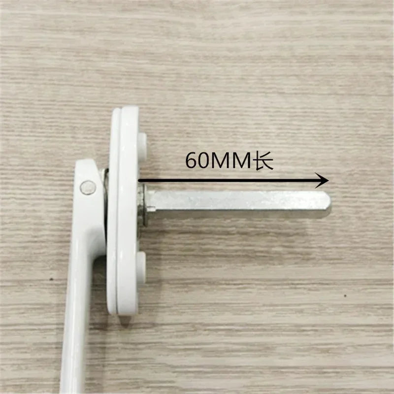 Poignée de Fenêtre Aluminium Forme Lame, Blanche, Noire ou Dorée, Carré 7 mm, 164 mm, vue 4