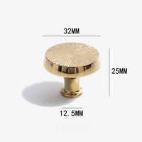 Bouton de Meuble Laiton Strié Doré ou Argenté, Poignée Arc ou Demi-Disque, vue 13