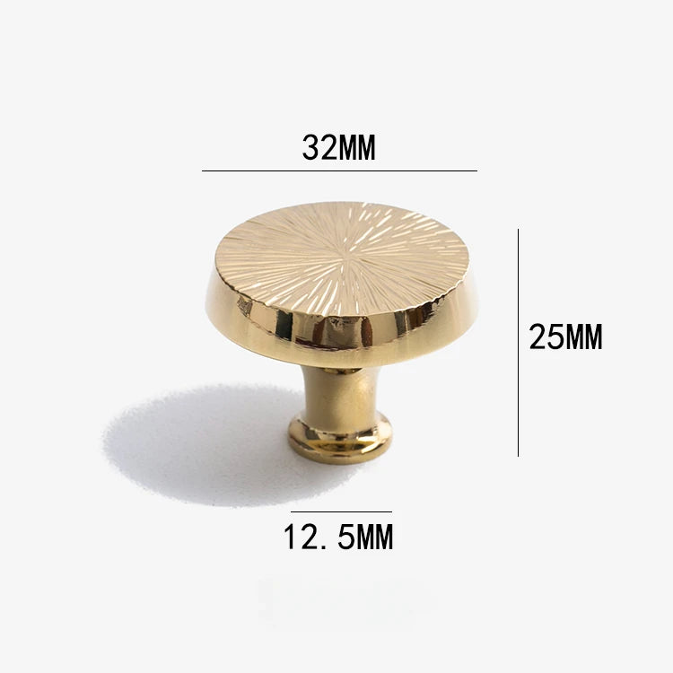 Bouton de Meuble Laiton Strié Doré ou Argenté, Poignée Arc ou Demi-Disque, vue 13