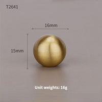 Bouton de Meuble Boule en Laiton Brossé, Diamètre 12 à 25 mm, vue 11