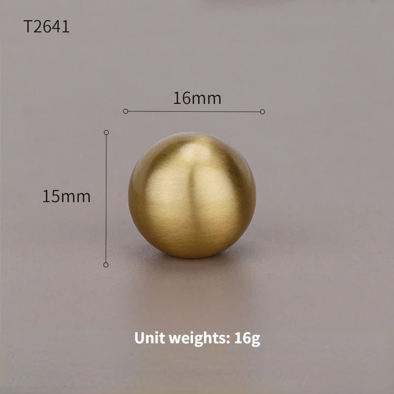 Bouton de Meuble Boule en Laiton Brossé, Diamètre 12 à 25 mm, vue 11