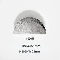 Bouton de Meuble Laiton Strié Doré ou Argenté, Poignée Arc ou Demi-Disque, vue 12