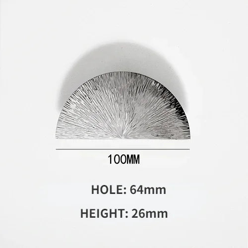 Bouton de Meuble Laiton Strié Doré ou Argenté, Poignée Arc ou Demi-Disque, vue 12