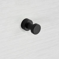 Patère Murale Ronde en Laiton, Noir, Chromé, Doré ou Nickel Brossé, Ø 20 mm, vue 7