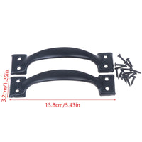 Lot de 2 Poignées de Tirage en Fer Noir à Platines, 72 à 138 mm, vue 7